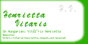 henrietta vitaris business card